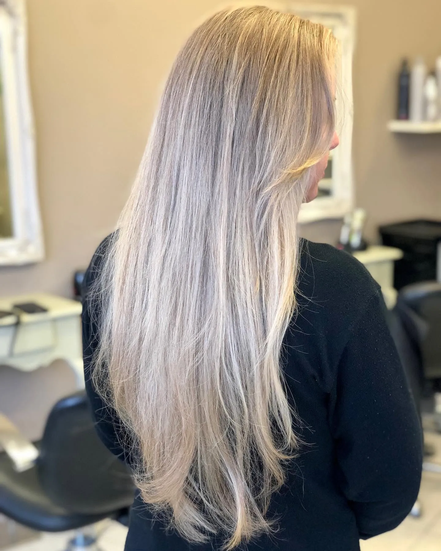 Voluminous textured waves styled with organic hair products